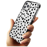 Black on Transparent Dalmatian Polka Dot Spots Black Impact Phone Case for iPhone 11 Pro Max