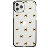 Airedale Terrier Dog Pattern Clear Black Impact Phone Case for iPhone 11 Pro Max