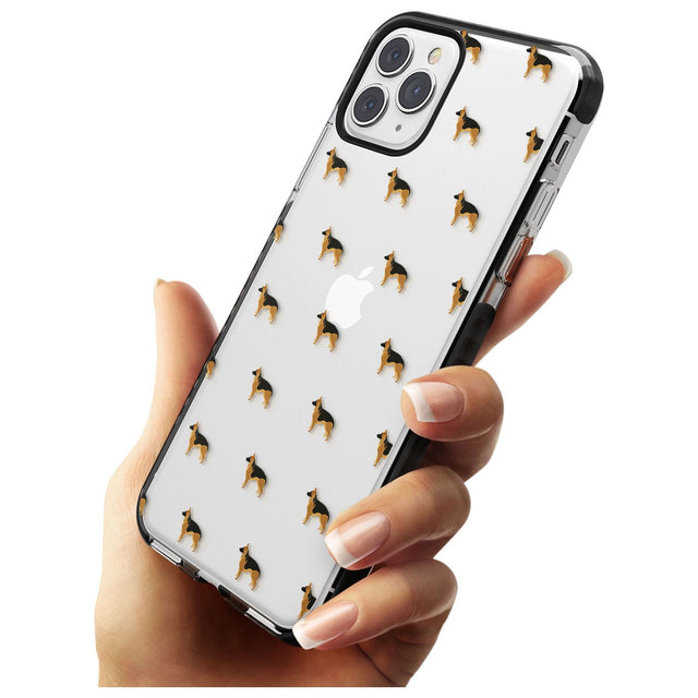 German Sherpard Dog Pattern Clear Black Impact Phone Case for iPhone 11 Pro Max