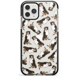 Bernese Mountain Dog Watercolour Dog Pattern Black Impact Phone Case for iPhone 11 Pro Max