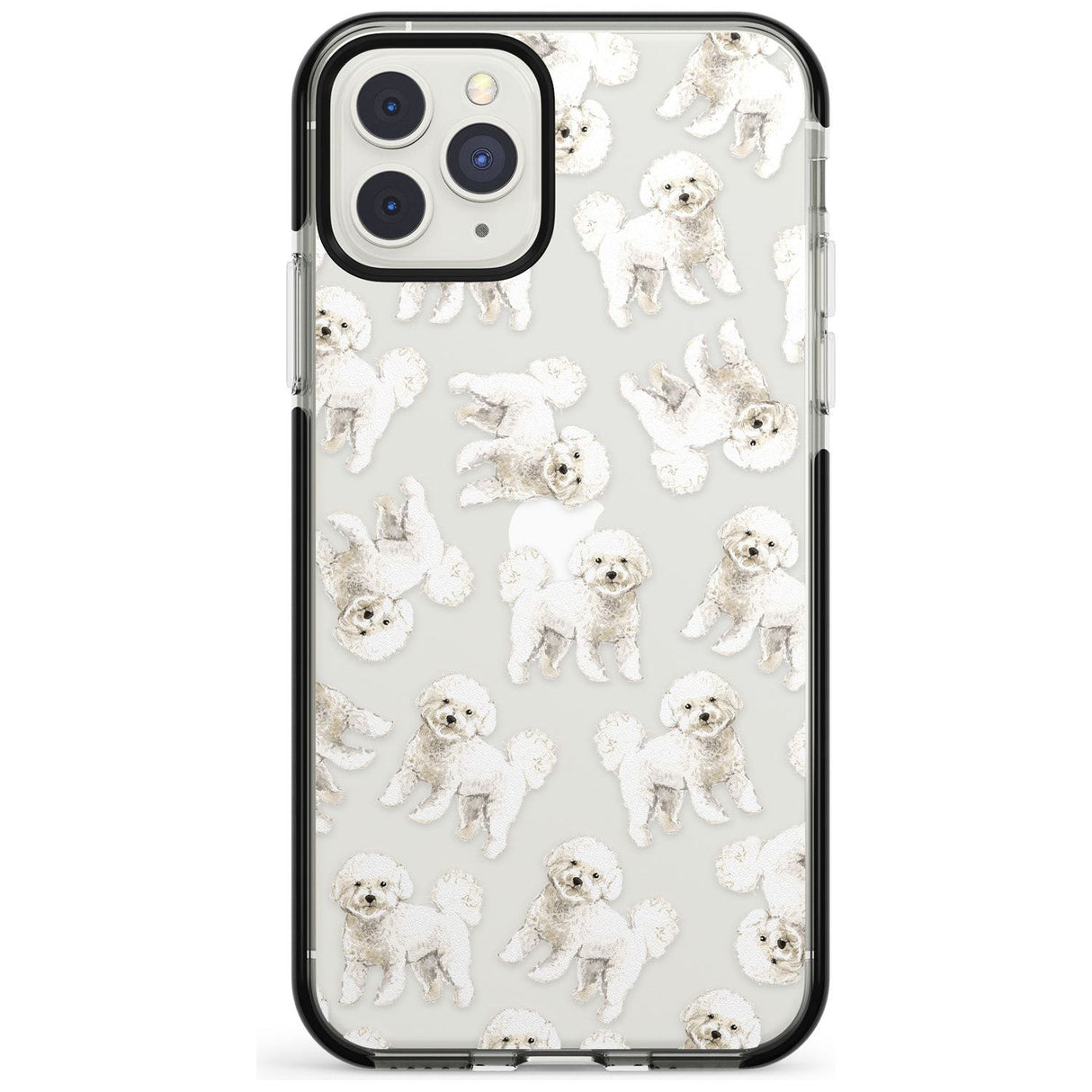 Bichon Frise Watercolour Dog Pattern Black Impact Phone Case for iPhone 11 Pro Max