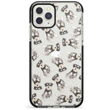 Miniature Schnauzer Watercolour Dog Pattern Black Impact Phone Case for iPhone 11 Pro Max