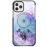 Simple Galaxy Pattern Dreamcatcher iPhone Case  Black Impact Phone Case - Case Warehouse