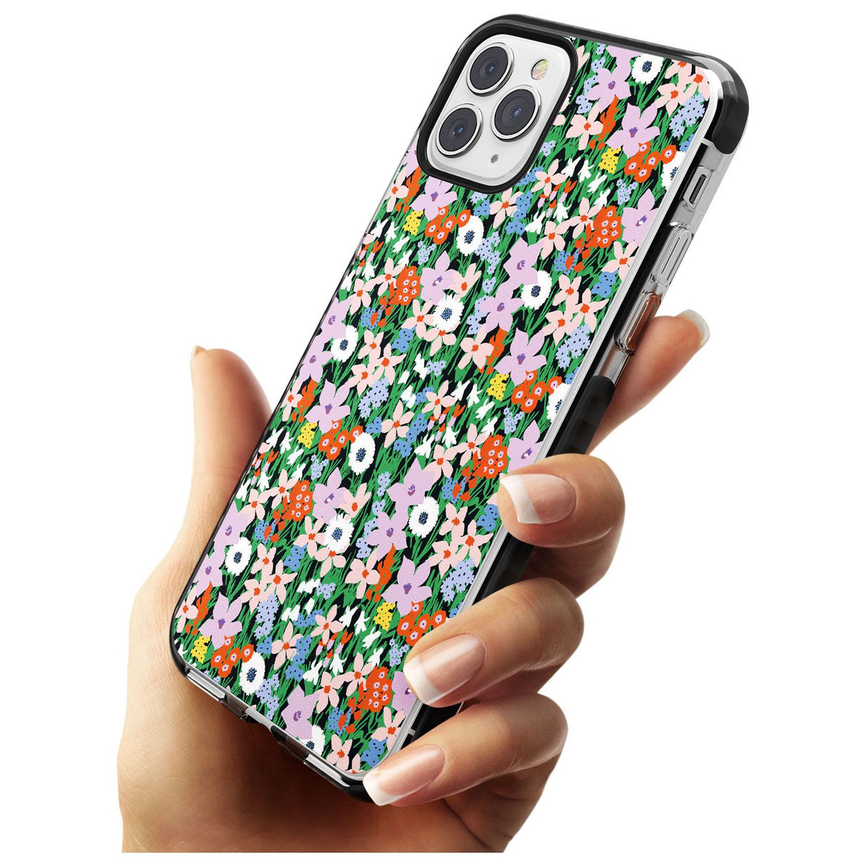 Jazzy Floral Mix: Solid Pink Fade Impact Phone Case for iPhone 11