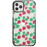 Strawberry Pattern iPhone Case  Black Impact Phone Case - Case Warehouse