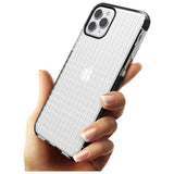 Simplistic Small Grid Designs White (Transparent) Black Impact Phone Case for iPhone 11 Pro Max