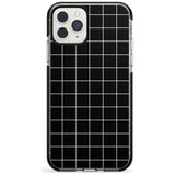 Simplistic Large Grid Pattern Black Black Impact Phone Case for iPhone 11 Pro Max