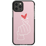 Finger Heart in Pink Pink Fade Impact Phone Case for iPhone 11