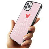 Finger Heart in Pink Pink Fade Impact Phone Case for iPhone 11