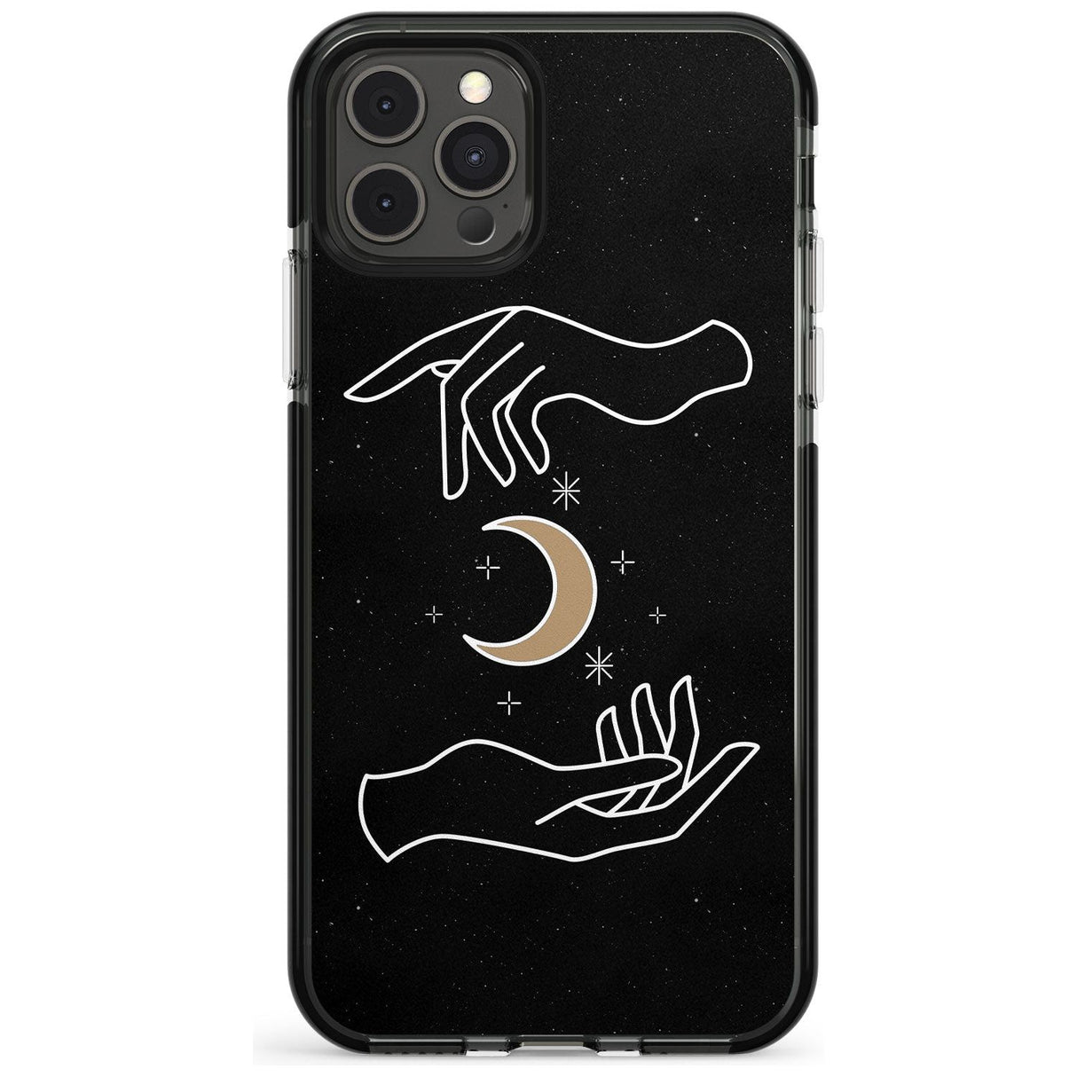 Hands Surrounding Moon Pink Fade Impact Phone Case for iPhone 11