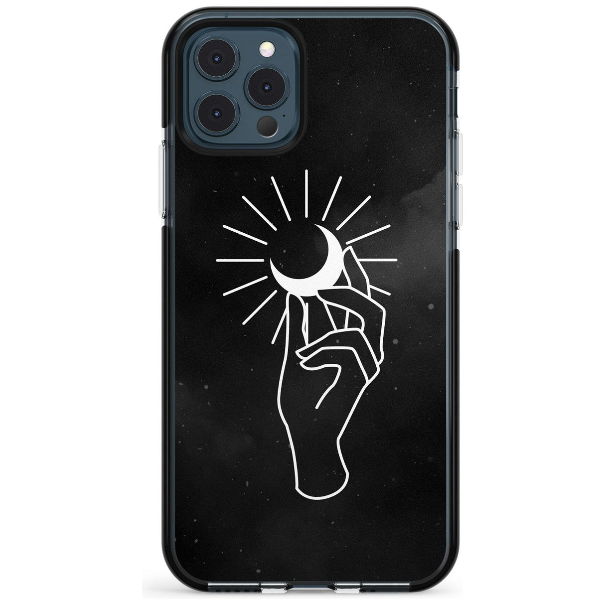 Hand Holding Moon Pink Fade Impact Phone Case for iPhone 11