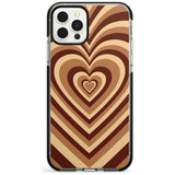 Latte Heart Illusion Black Impact Phone Case for iPhone 11