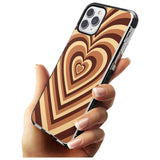 Latte Heart Illusion Black Impact Phone Case for iPhone 11