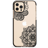 Black Henna Florals Black Impact Phone Case for iPhone 11