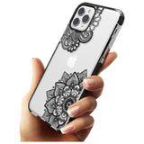 Black Henna Florals Black Impact Phone Case for iPhone 11