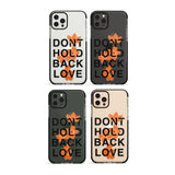 Don't Hold Back Love - Blue & White Impact Phone Case for iPhone 11, iphone 12