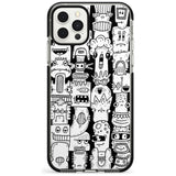 Monochrome Heads Black Impact Phone Case for iPhone 11