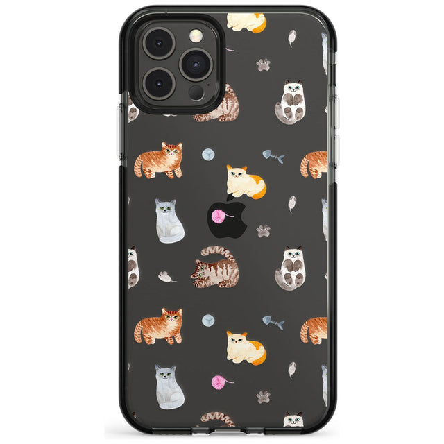 Cats with Toys - Clear Pink Fade Impact Phone Case for iPhone 11