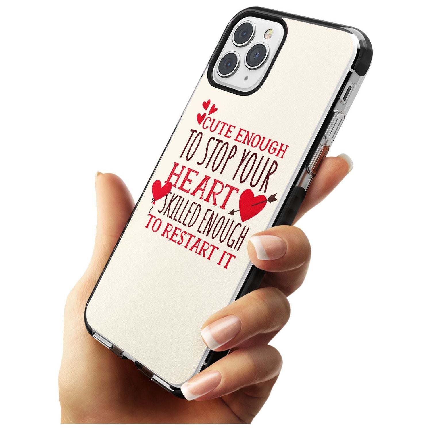 Medical Design Cute Enough to Stop Your Heart Black Impact Phone Case for iPhone 11 Pro Max