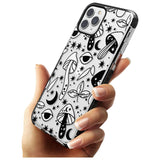 Psychedelic Mushrooms Pattern Black Impact Phone Case for iPhone 11