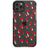 Magical Mushrooms Pattern Black Impact Phone Case for iPhone 11