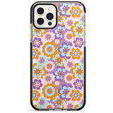 Flower Power Pattern Black Impact Phone Case for iPhone 11