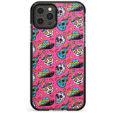 Pink Day of The Dead Pattern Black Impact Phone Case for iPhone 11