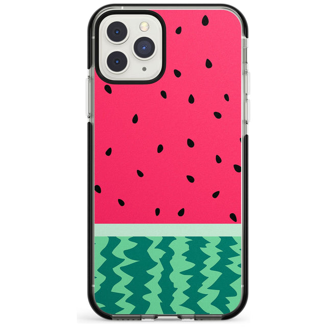 Full Watermelon Print iPhone Case  Black Impact Phone Case - Case Warehouse