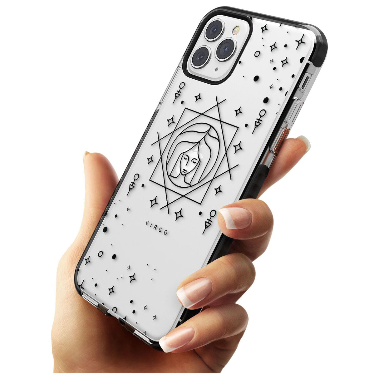 Virgo Emblem - Transparent Design Black Impact Phone Case for iPhone 11 Pro Max