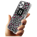 Customised Pink Monogram Leopard Spots Impact Phone Case for iPhone 11 Pro Max