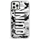 Greyscale Camo Slim TPU Phone Case for iPhone 11 Pro Max