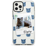 Personalised English Blue Cat Photo Impact Phone Case for iPhone 11 Pro Max