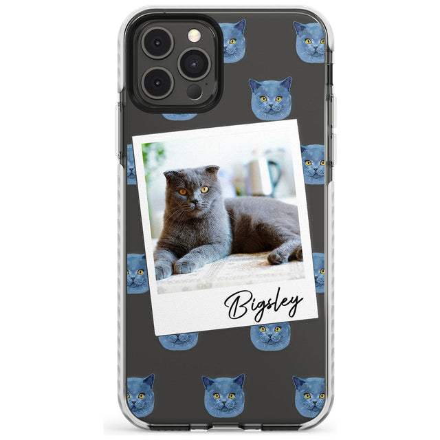 Personalised English Blue Cat Photo Impact Phone Case for iPhone 11 Pro Max