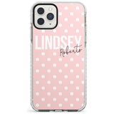 Custom Pink Polka iPhone Case  Impact Case Custom Phone Case - Case Warehouse