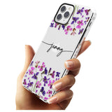 Custom Violet Flowers Slim TPU Phone Case for iPhone 11 Pro Max