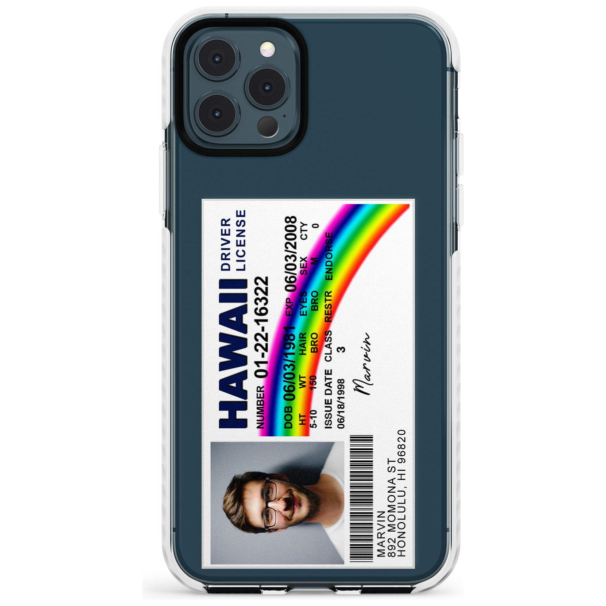 Personalised Hawaii Driving License Impact Phone Case for iPhone 11 Pro Max