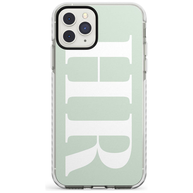 White & Seafoam Green Personalised iPhone Case  Impact Case Custom Phone Case - Case Warehouse