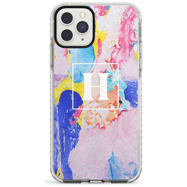 Mixed Pastels Custom Marbled Paper Impact Phone Case for iPhone 11 Pro Max