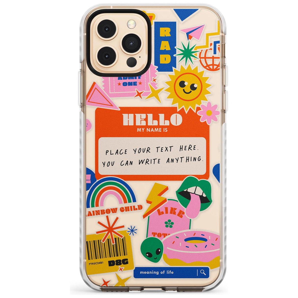 Custom Nostalgia Sticker Mix #2 Slim TPU Phone Case for iPhone 11 Pro Max