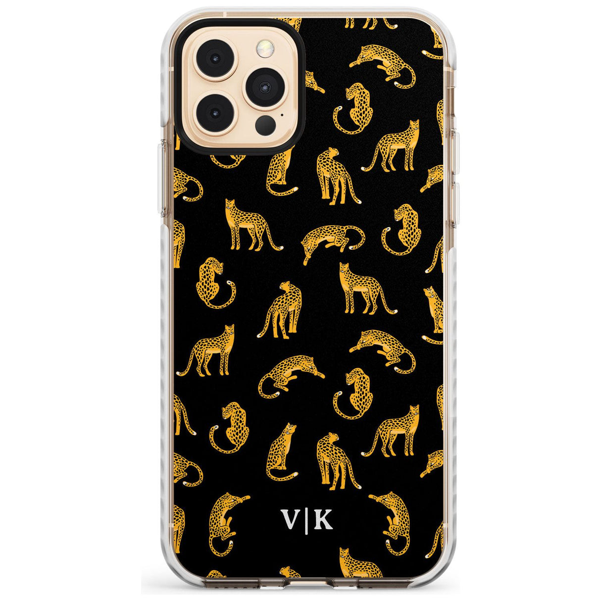 Personalised Cheetah Pattern: Black Slim TPU Phone Case for iPhone 11 Pro Max