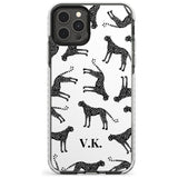 Personalised Cheetah Pattern: Black & White Slim TPU Phone Case for iPhone 11 Pro Max