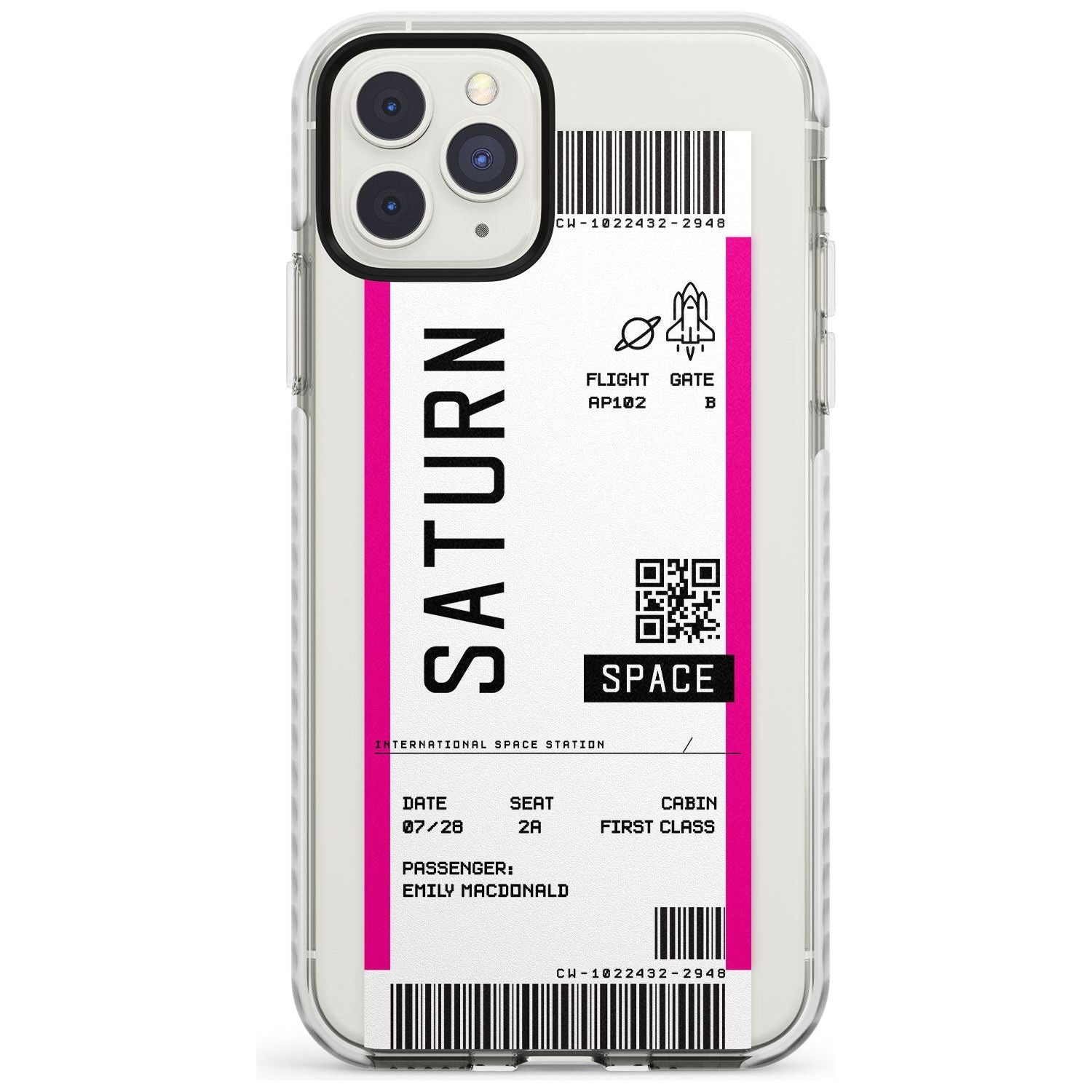 Saturn Custom Space Travel Ticket iPhone Case  Impact Case Custom Phone Case - Case Warehouse