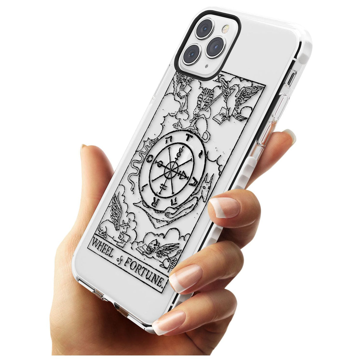 Wheel of Fortune Tarot Card - Transparent Slim TPU Phone Case for iPhone 11 Pro Max