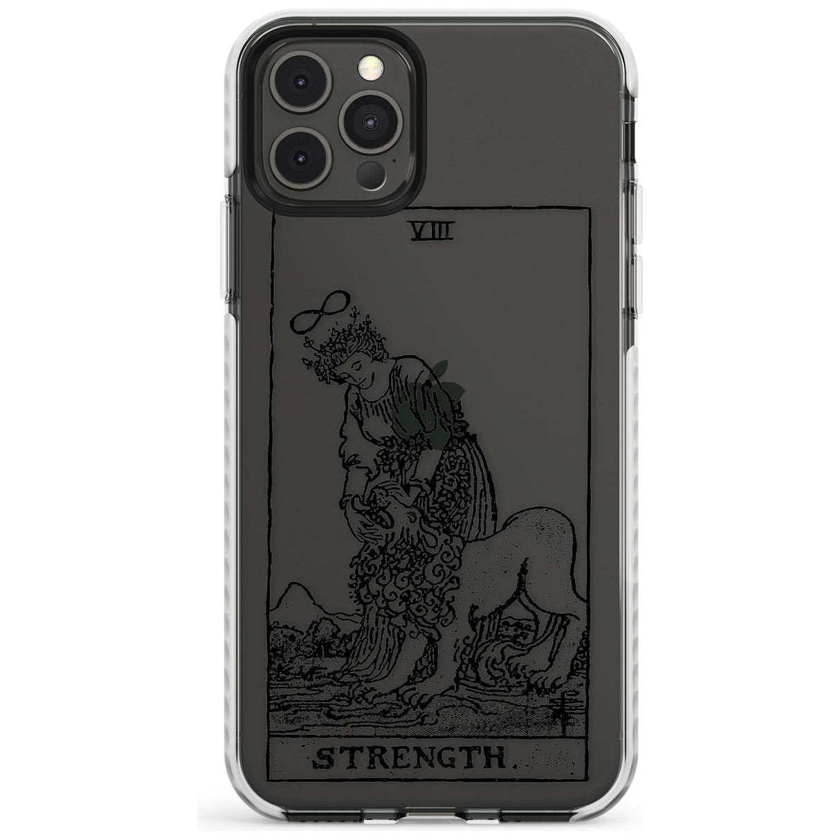 Strength Tarot Card - Transparent Slim TPU Phone Case for iPhone 11 Pro Max