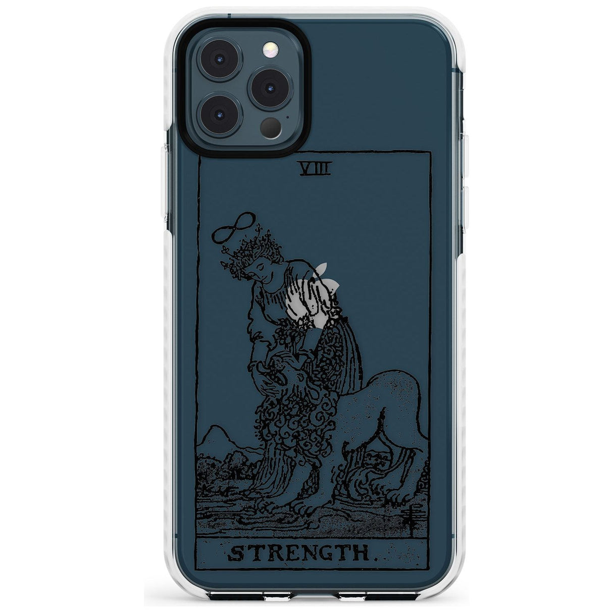 Strength Tarot Card - Transparent Slim TPU Phone Case for iPhone 11 Pro Max