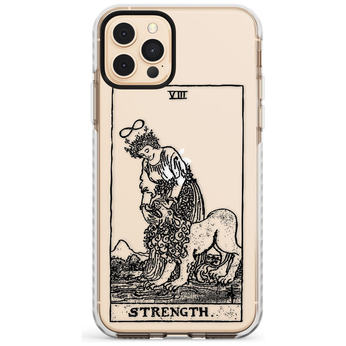 Strength Tarot Card - Transparent Slim TPU Phone Case for iPhone 11 Pro Max