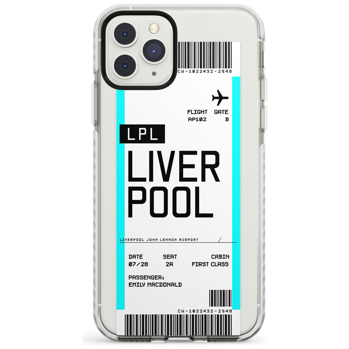 Liverpool Boarding Pass  Impact Case Custom Phone Case - Case Warehouse