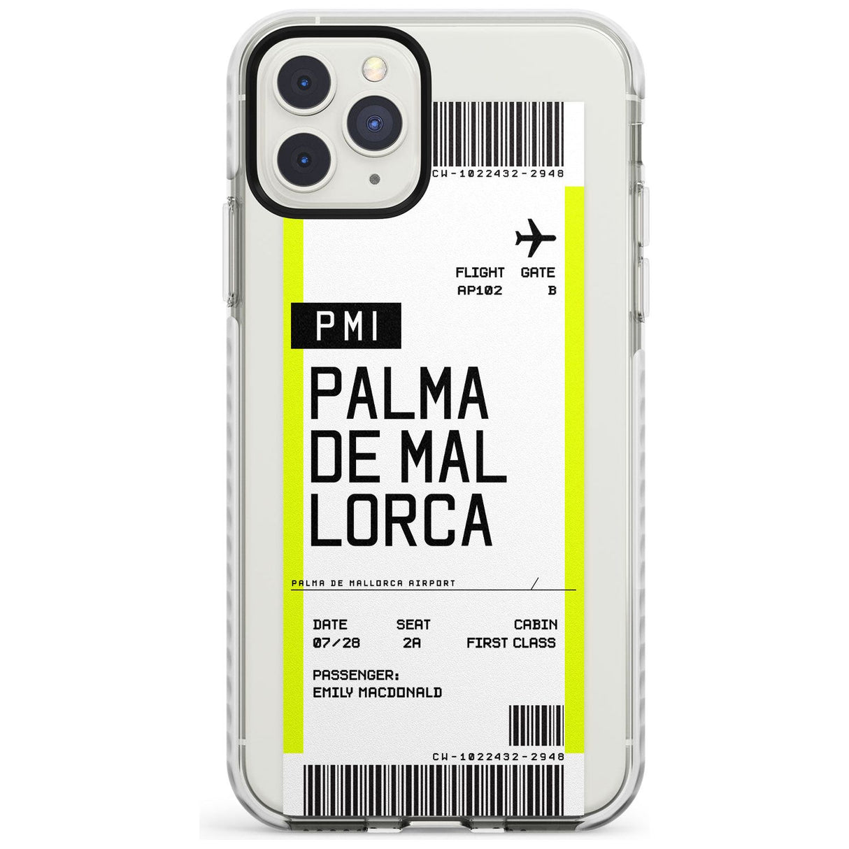 Palma De Mallorca Boarding Pass iPhone Case  Impact Case Custom Phone Case - Case Warehouse