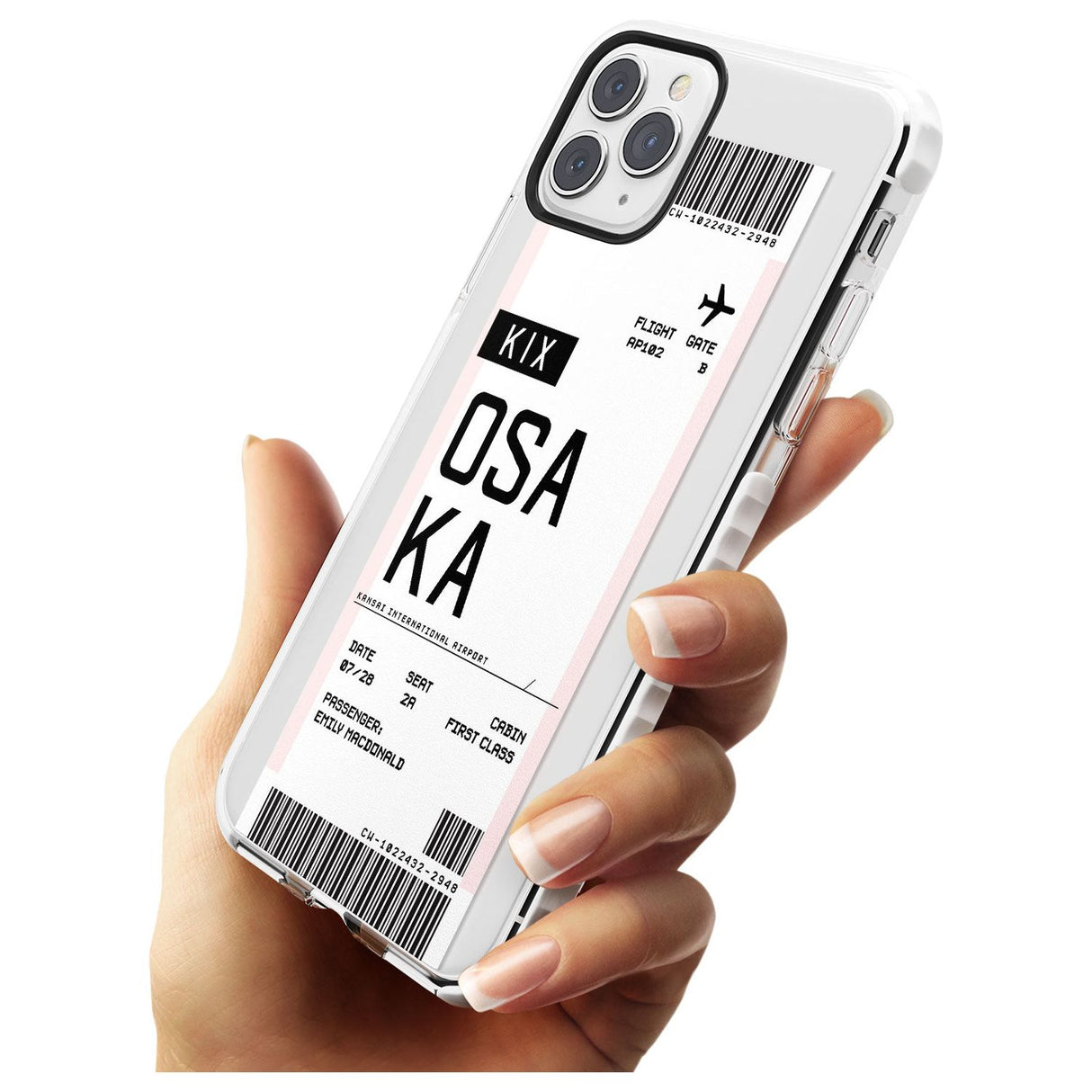 Osaka Boarding Pass iPhone Case   Custom Phone Case - Case Warehouse