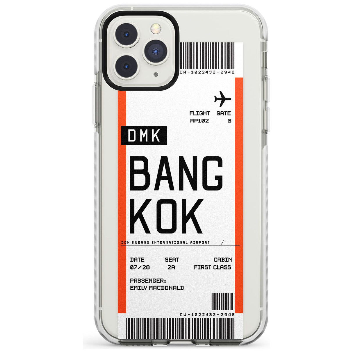 Bangkok Boarding Pass iPhone Case  Impact Case Custom Phone Case - Case Warehouse